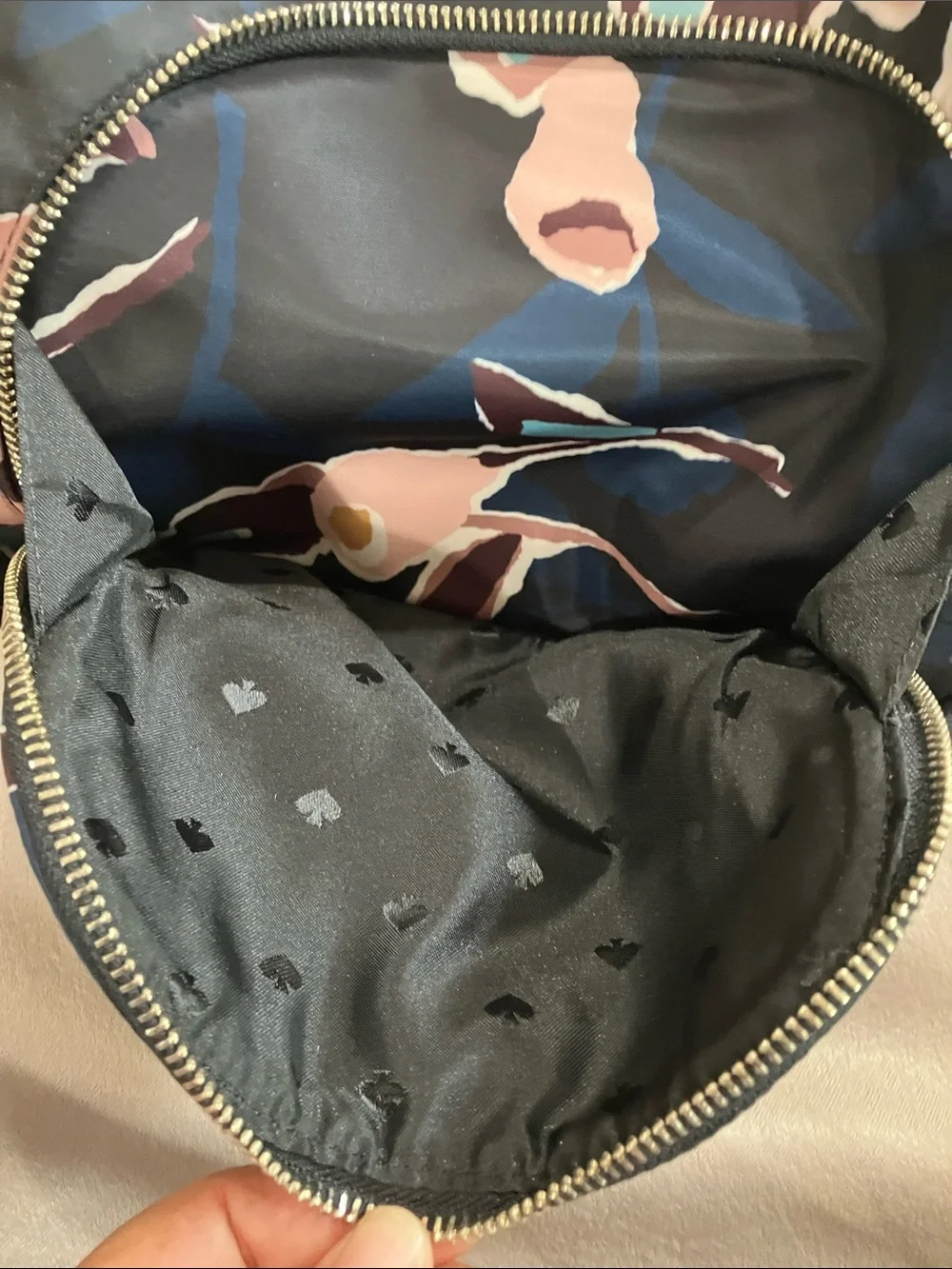 kate spade navy floral print mini backpack